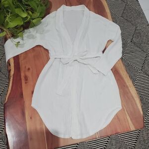 Cotton Crinkle Gauze Belted Resort Robe